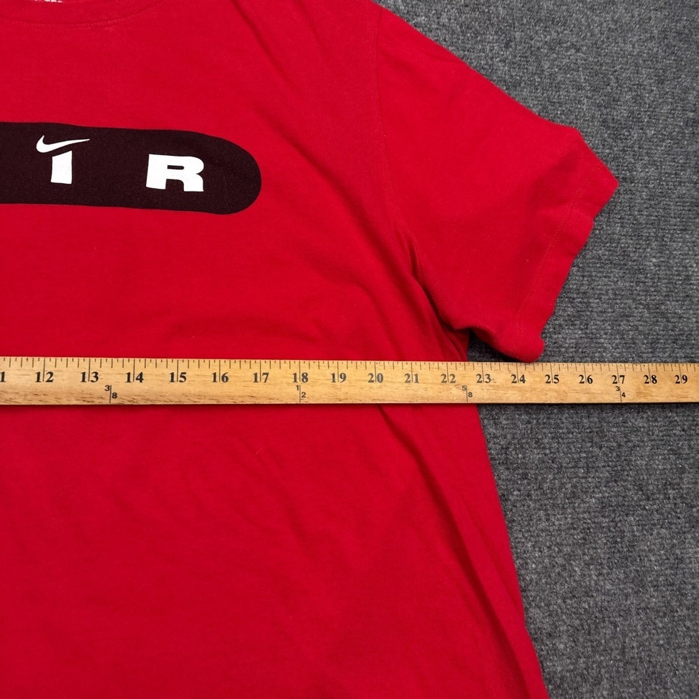 Nike Air Tee Shirt Mens Size XL Red Center Check Logo Gaphic Tee Crew Neck - Picture 10 of 11